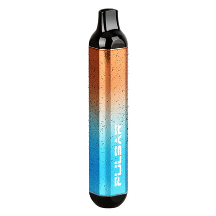 Gradient-colored Pulsar vape device on a white background