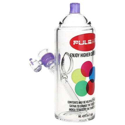 Pulsar Graffiti Series Spray Paint Glass Water Pipe Set / 7.5" / 14mm F Smoke Drop
