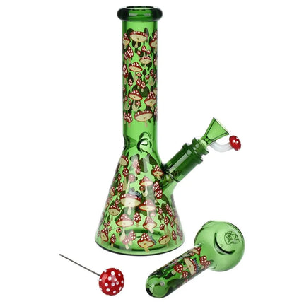 Pulsar Greatest Hits Series Glow Herb Pipe Duo / 10" / 14mm F Smoke Drop