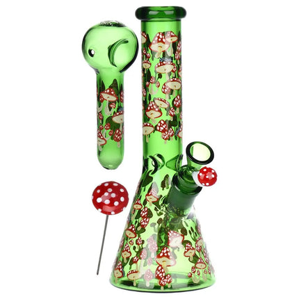 Pulsar Greatest Hits Series Glow Herb Pipe Duo / 10" / 14mm F Smoke Drop