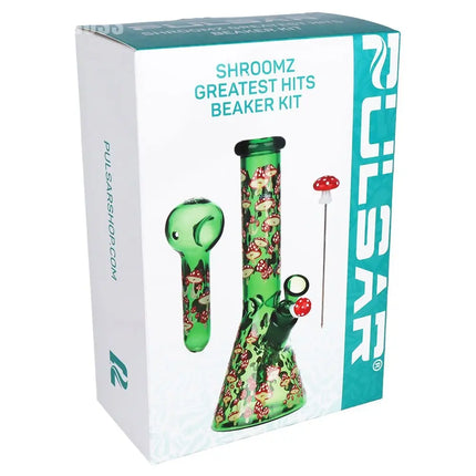 Pulsar Greatest Hits Series Glow Herb Pipe Duo / 10" / 14mm F Smoke Drop