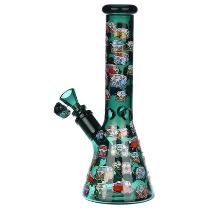 Pulsar Greatest Hits Series Glow Herb Pipe Duo / 10" / 14mm F Smoke Drop