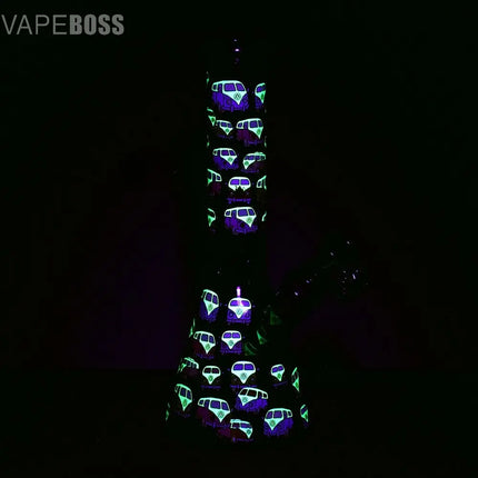 Pulsar Greatest Hits Series Glow Herb Pipe Duo / 10" / 14mm F Smoke Drop