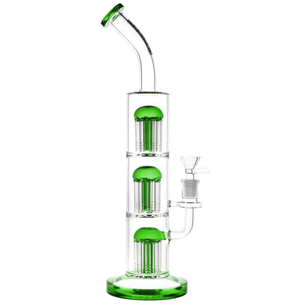 Pulsar Triple Jellyfish Perc Water Pipe | 14" | 14mm F - Vape Boss