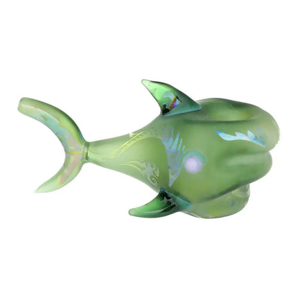 Shark Attack Sandblasted Glass Hand Pipe - 5" / Colors Vary - Vape Boss