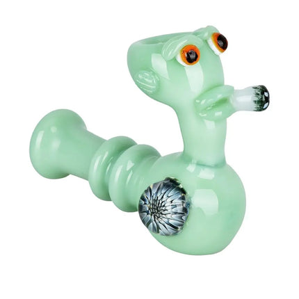 Smoking Alien Glass Hand Pipe - 5" - Vape Boss