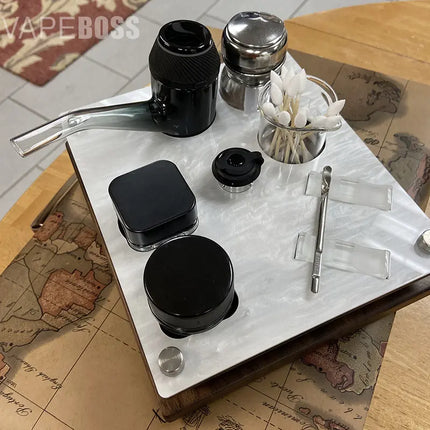 The Puffco Proxy Pipe Holder Dab Tray Cleaning Station Vape Session Organizer ~ Proxy Stand ~ Safe Proxy Storage & Cleaning Display Stand - Vape Boss
