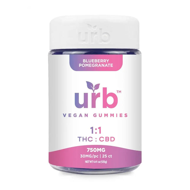 URB 1:1 THC:CBD Gummies 25CT 30MG (750MG Total) - Vape Boss
