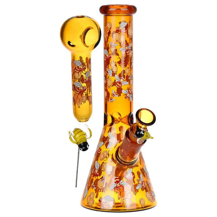 Pulsar Greatest Hits Series Glow Herb Pipe Duo / 10" / 14mm F Smoke Drop