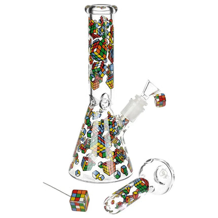 Pulsar Greatest Hits Series Glow Herb Pipe Duo / 10" / 14mm F Smoke Drop