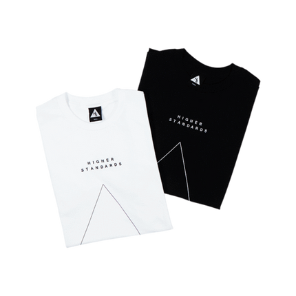 Higher Standards T-Shirt - Embroidered Triangle